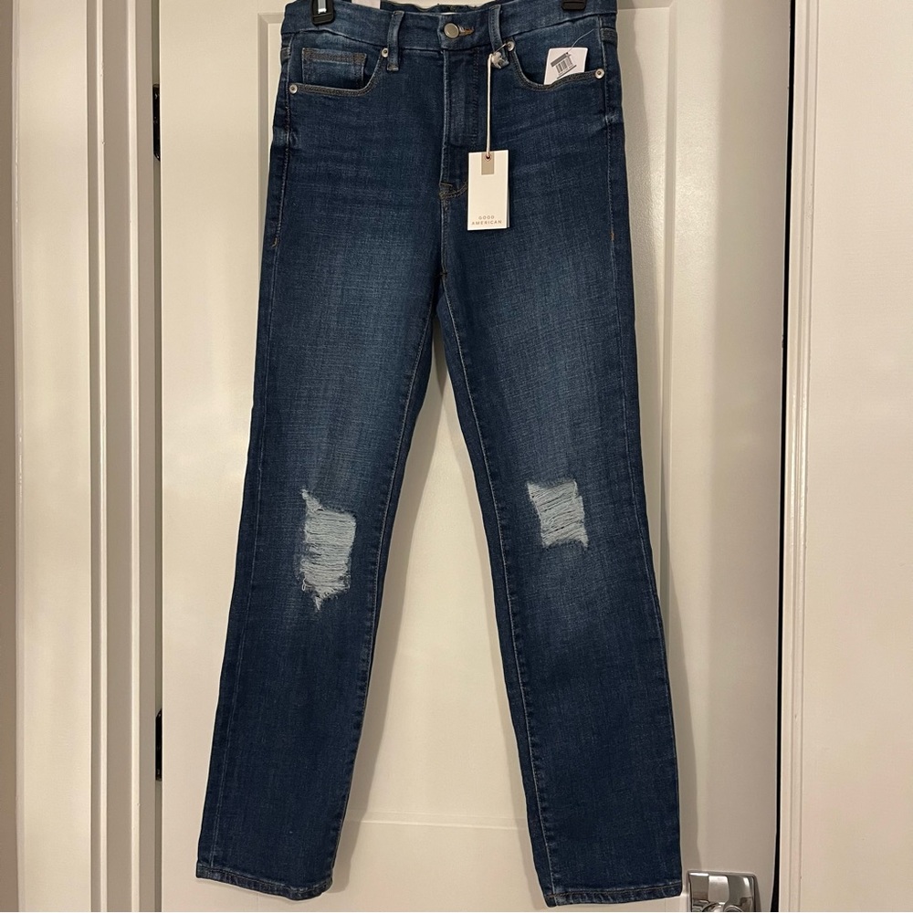 Good American Classic Distressed Jeans